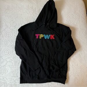 TPWK Black Hoodie with Colorful Letters